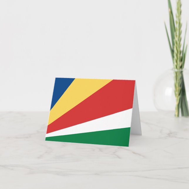 Carte Drapeau des Seychelles (Devant)