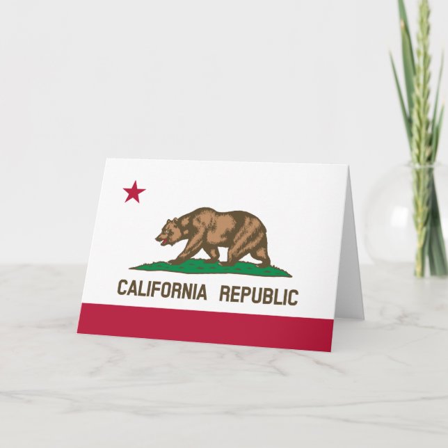 Carte Drapeau d'État de Californie (Devant)