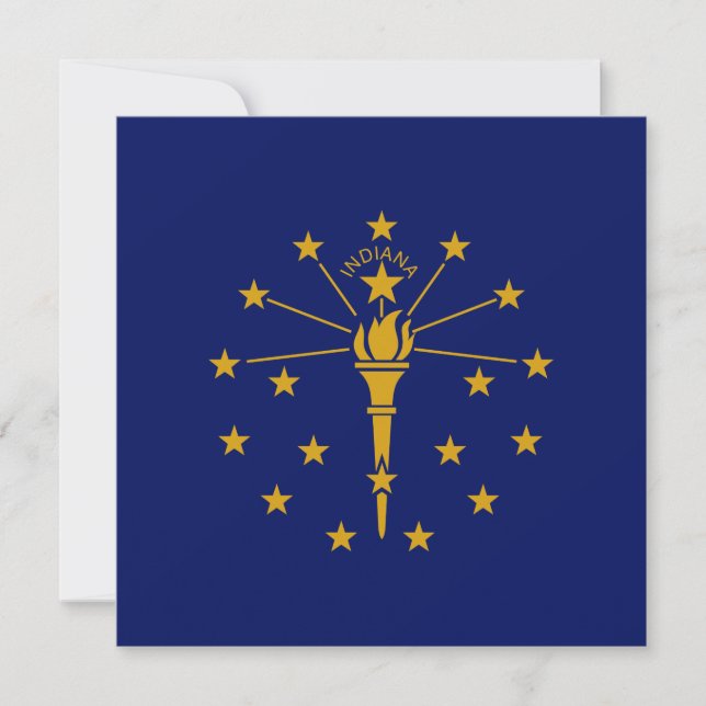 Carte Drapeau d'État de l'Indiana (Devant)