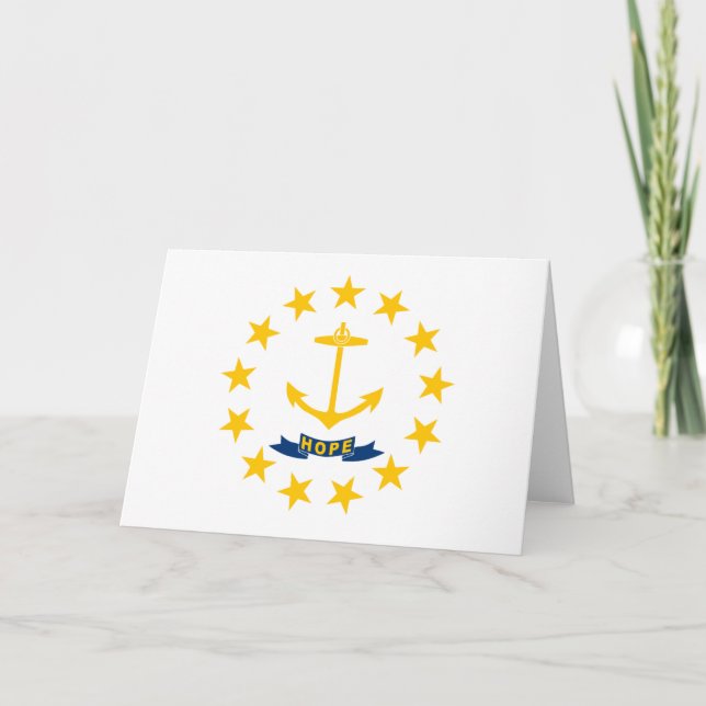 Carte Drapeau d'État de Rhode Island (Devant)
