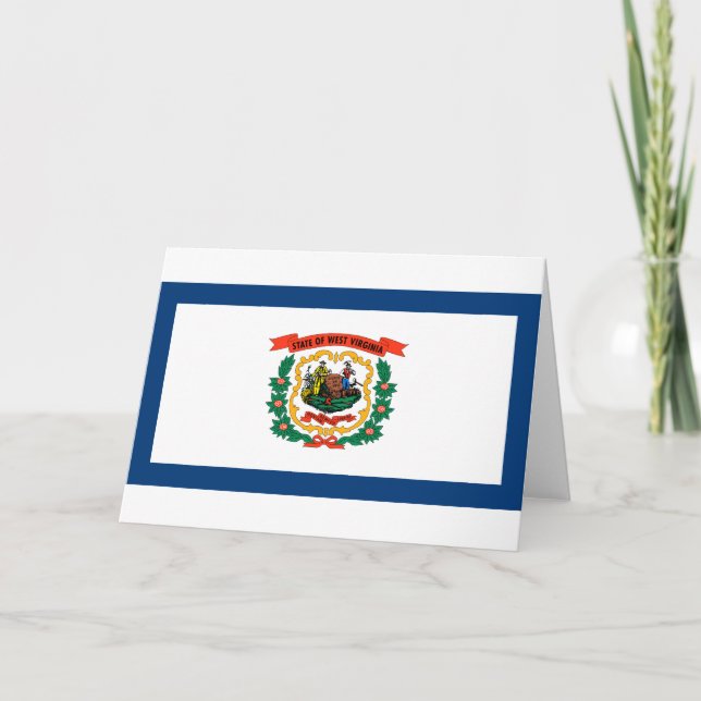 Carte Drapeau d'État de Virginie-Occidentale (Devant)