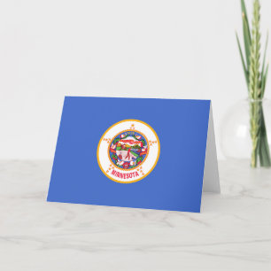 Carte Drapeau d'État du Minnesota