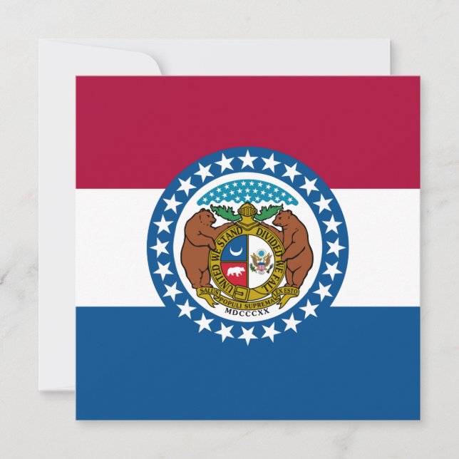 Carte Drapeau d'État du Missouri (Devant)