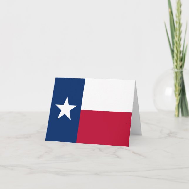 Carte Drapeau d'état du Texas - l'état solitaire (Devant)