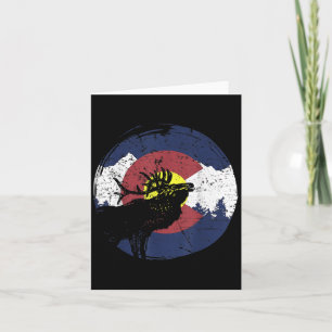 Carte Drapeau D'État Rétro Colorado Montagnes Rocheuses