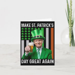 Carte Drapeau drôle de la Saint-Patrick Rendez sa grande