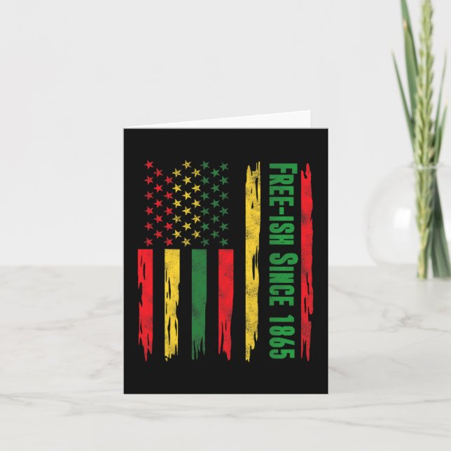 Carte Drapeau du 18ème jour libre Black Pride 1865 Afri (Devant)