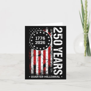 Carte Drapeau du 250e anniversaire américain USA