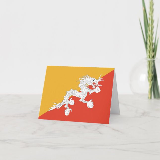 Carte Drapeau du Bhoutan (Devant)