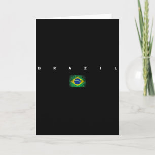 Carte Drapeau du Brésil Fierté Vintageretro Football Bré