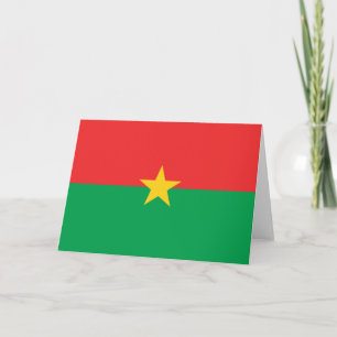 Carte Drapeau du Burkina Faso