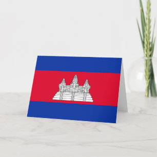 Carte Drapeau du Cambodge