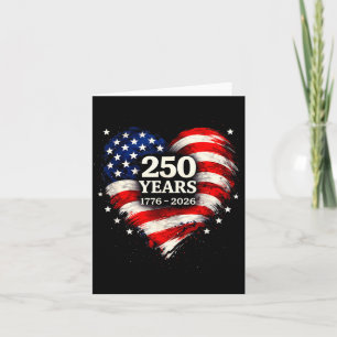 Carte Drapeau du cœur 250 ans de conception de liberté U
