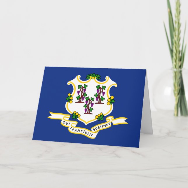 Carte Drapeau du Connecticuter, Drapeau du Connecticut (Devant)