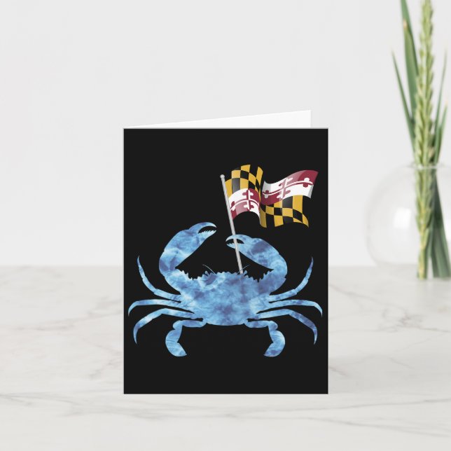 Carte Drapeau Du Crabe Bleu Du Maryland Vacatio De La Fa (Devant)