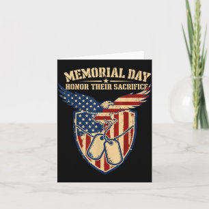 Carte drapeau du jour du souvenir honorer le sacrifice h