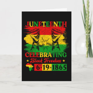 Carte Drapeau du Juneteenth célébrant la liberté noire J