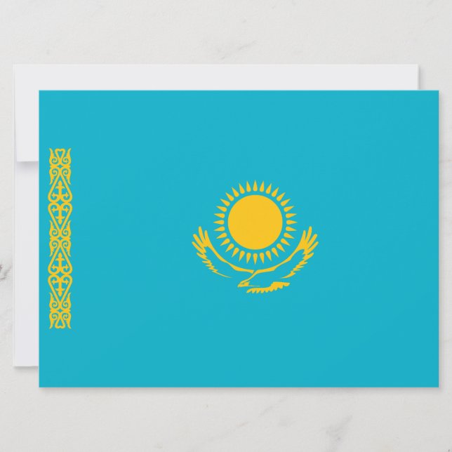 Carte Drapeau du Kazakhstan (Devant)