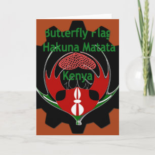 Carte Drapeau du Kenya - Hakuna Matata Patriotic