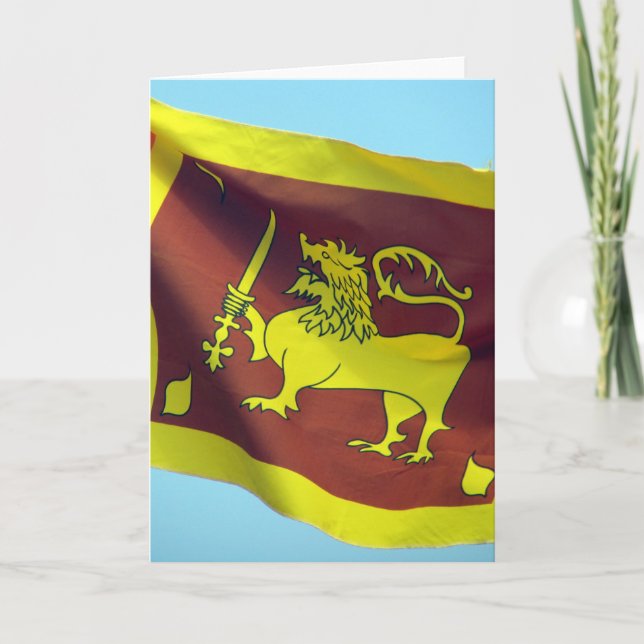 Carte drapeau du lion sri lanka (Devant)