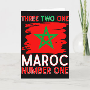 Carte Drapeau du Maroc Supporter de football marocain po