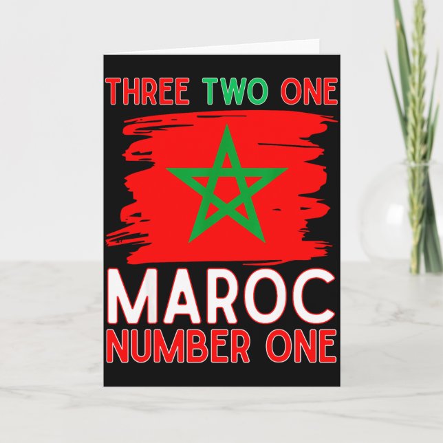Carte Drapeau du Maroc Supporter de football marocain po (Devant)