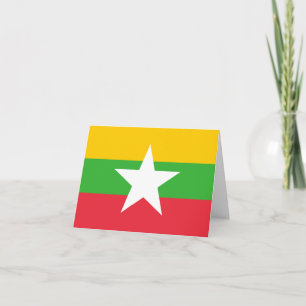 Carte Drapeau du Myanmar