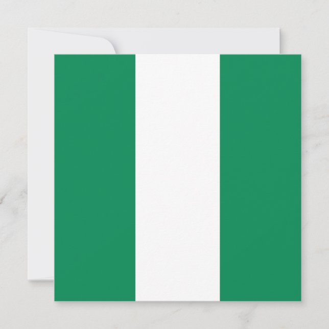 Carte Drapeau du Nigeria (Devant)