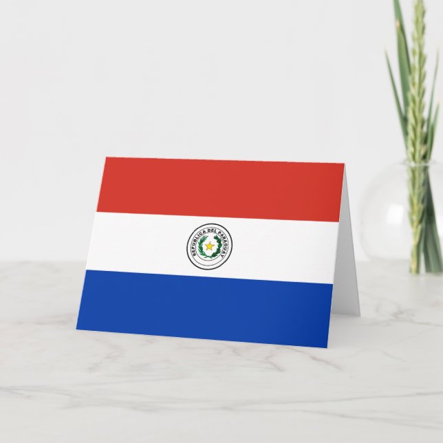 Carte Drapeau du Paraguay (Devant)
