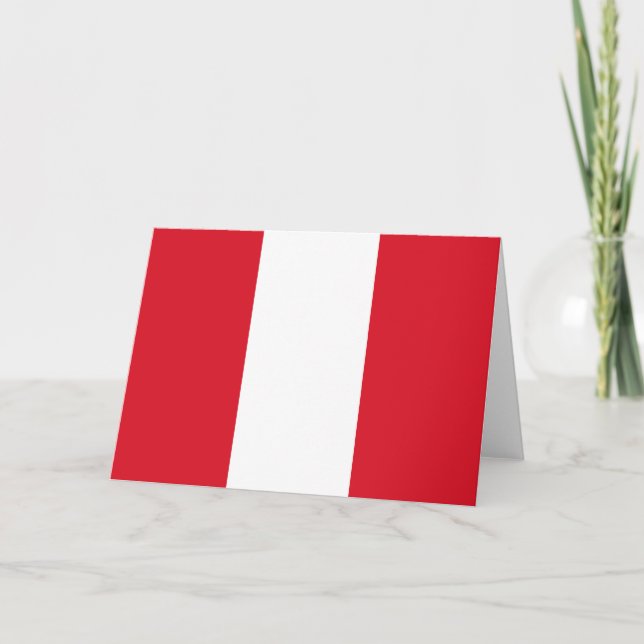 Carte Drapeau du Pérou (Devant)