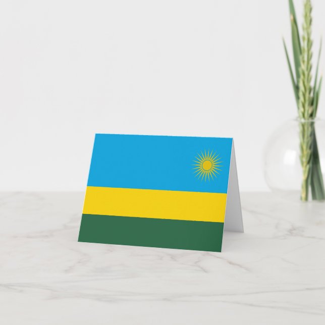 Carte Drapeau du Rwanda (Devant)