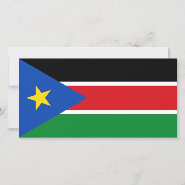Carte Drapeau du Soudan du Sud (Afrique) (Devant)