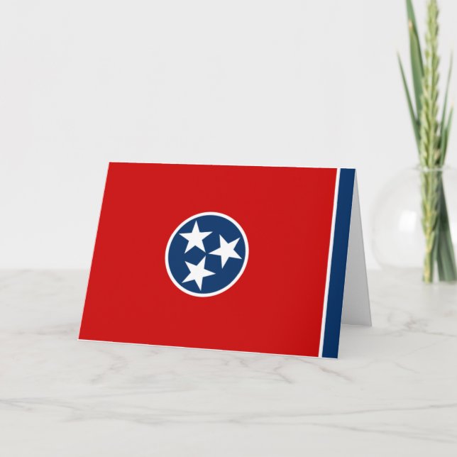 Carte Drapeau du Tennessean, Drapeau du Tennessee (Devant)