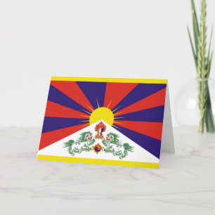Carte Drapeau du Tibet libre