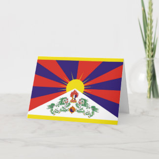 Carte Drapeau du Tibet libre