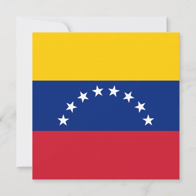 Carte Drapeau du Venezuela (Devant)