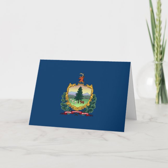 Carte Drapeau du Vermont (Devant)
