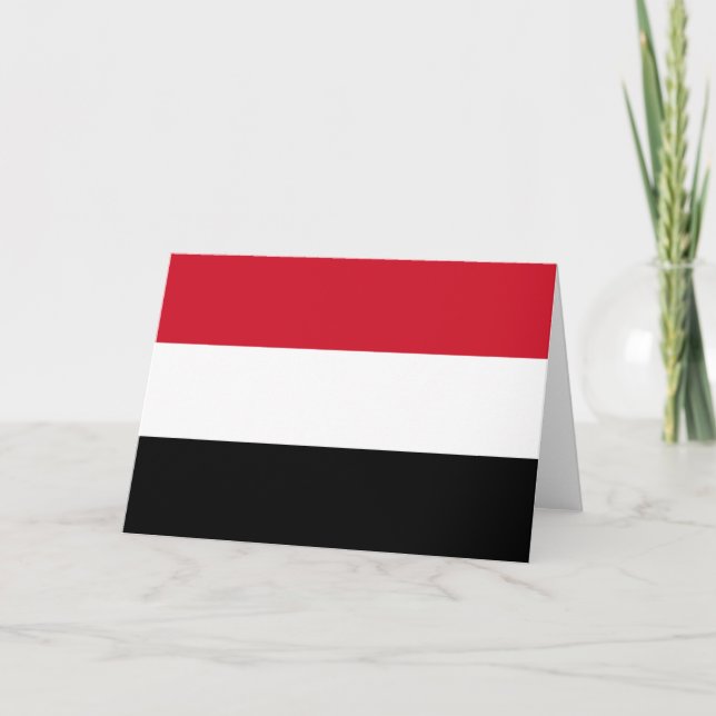 Carte Drapeau du Yémen (Devant)