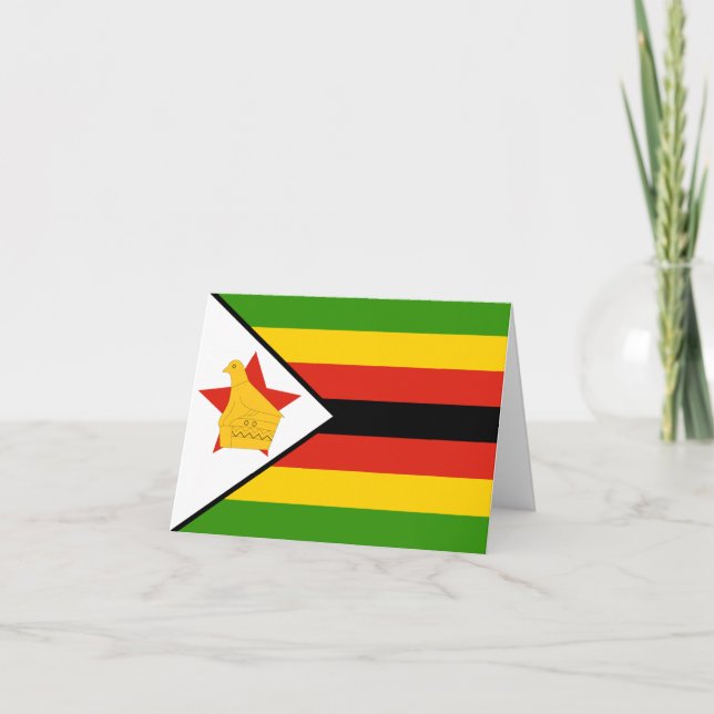 Carte Drapeau du Zimbabwe (Devant)