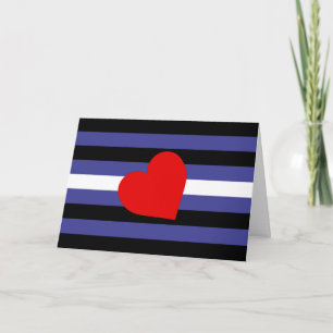 Carte Drapeau et cœur de fierté en cuir