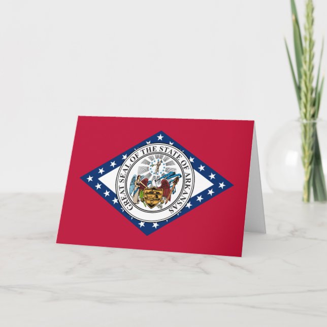 Carte Drapeau et sceau de l'Arkansas, Drapeau de l'Arkan (Devant)