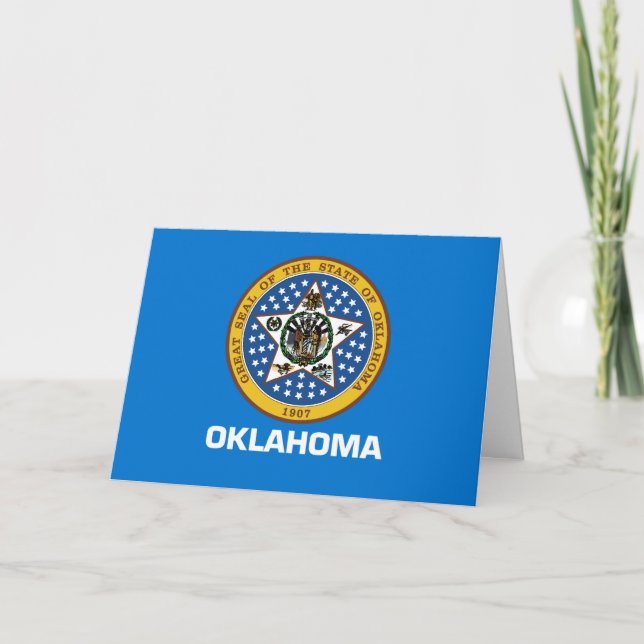 Carte Drapeau et sceau de l'Oklahoma, Drapeau de l'Oklah (Devant)