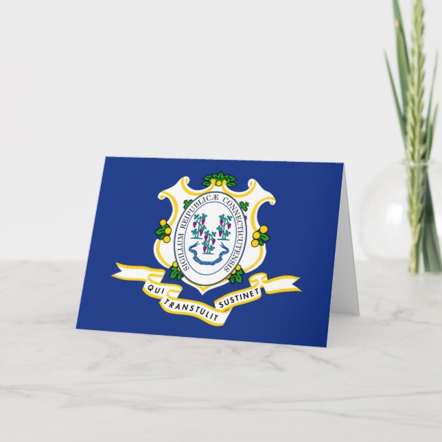 Carte Drapeau et sceau du Connecticut, Connecticut (Devant)