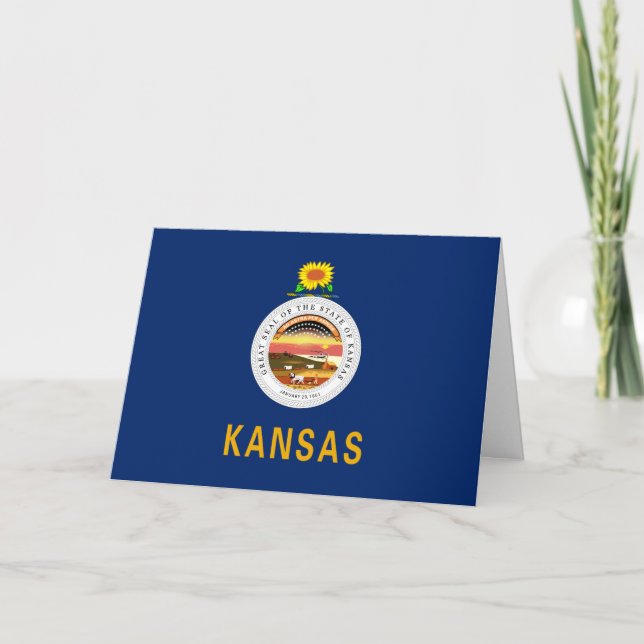 Carte Drapeau et sceau du Kansas, Drapeau du Kansas (Devant)