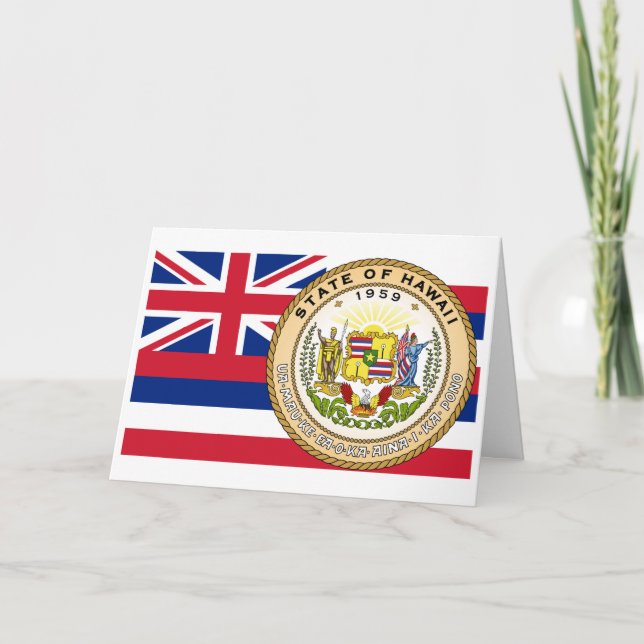 Carte Drapeau et sceau hawaïens, Drapeau d'Hawaii (Devant)