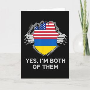 Carte Drapeau États-Unis Ukraine Homme Moitié Américain