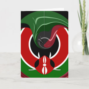 Carte Drapeau Fluid Kenyan : Un design moderne