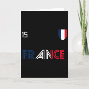 Carte Drapeau Français Football Rétro France