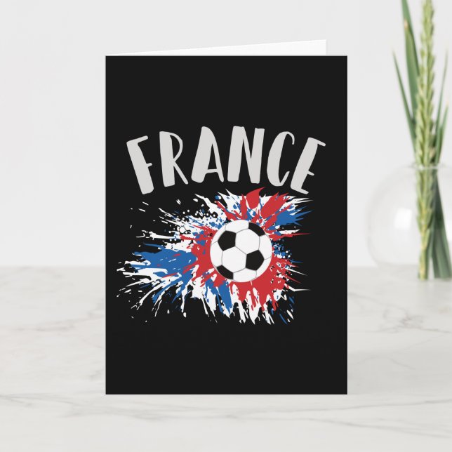 Carte Drapeau France de balle de football (Devant)