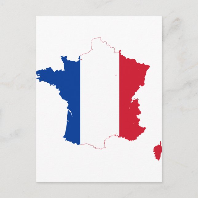 Carte Drapeau France FR (Devant)